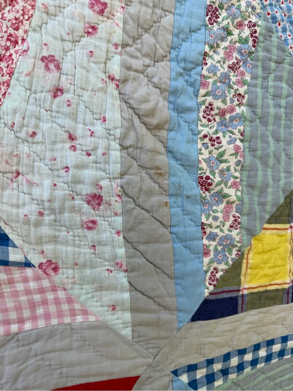 Vintage handmade patchwork quilt